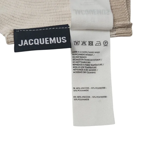 Jacquemus Beige Ribbed Knit Bra Top - Picture 5 of 9